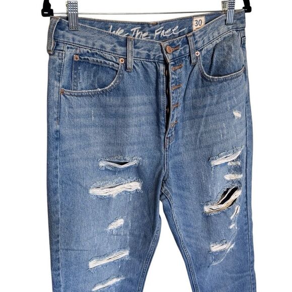 Free People- We The Free- Blossom Rigid Button Fly Skinny Jeans Cropped, Size 30 - Picture 5 of 15